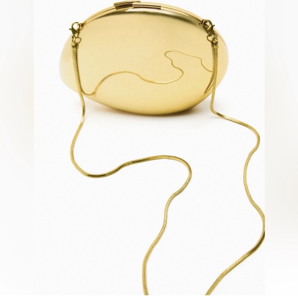 ZARA GOLD BOX BAG - Picture 8 of 13